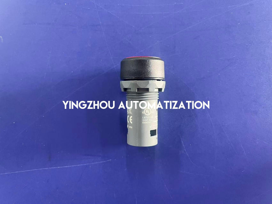 ABB CP1-13R-10 Compact Pushbutton - Illuminated, Red, 220V AC/DC, 1 NO, Momentary-vezhoo