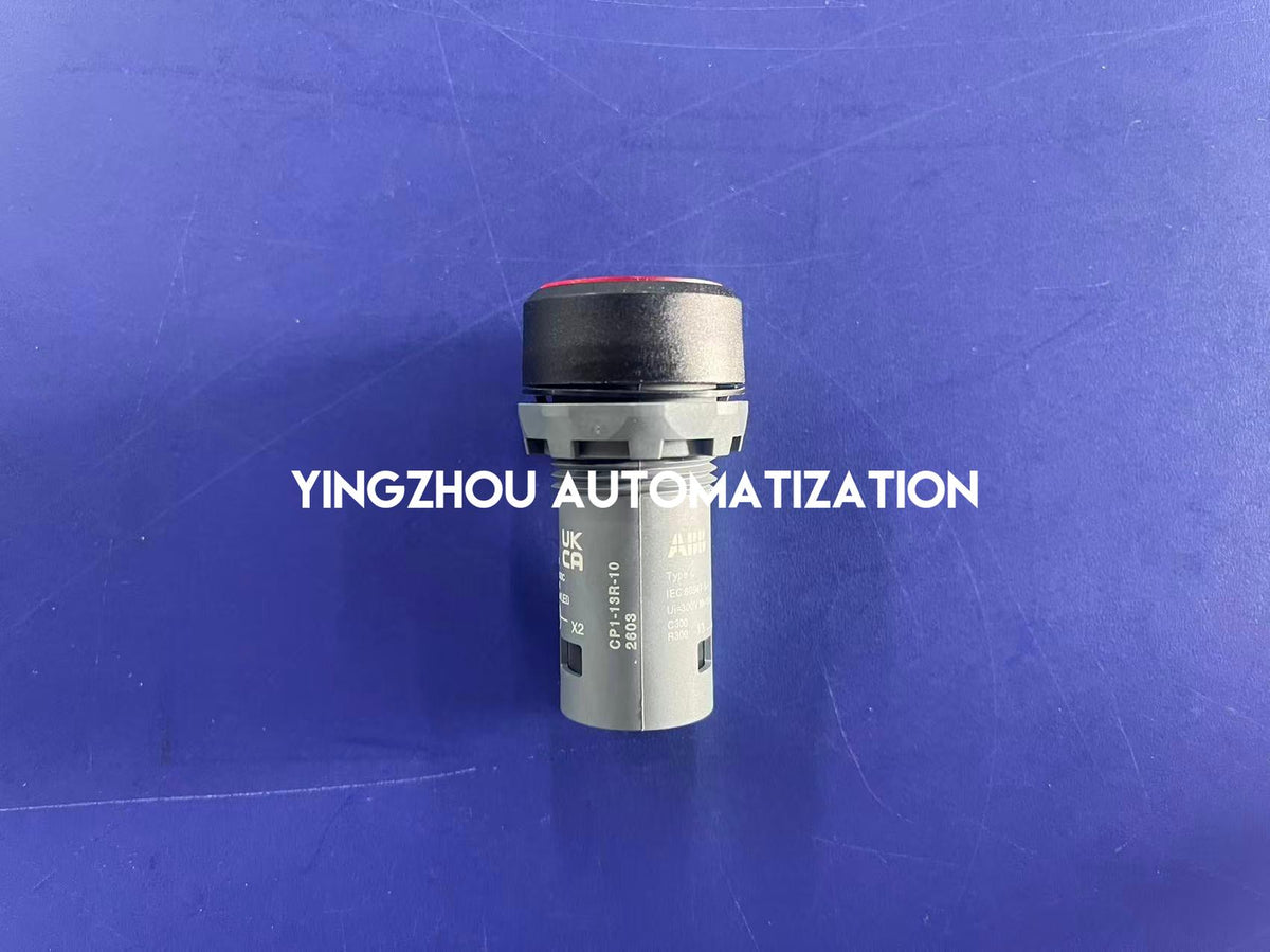 ABB CP1-13R-10 Compact Pushbutton - Illuminated, Red, 220V AC/DC, 1 NO, Momentary-vezhoo