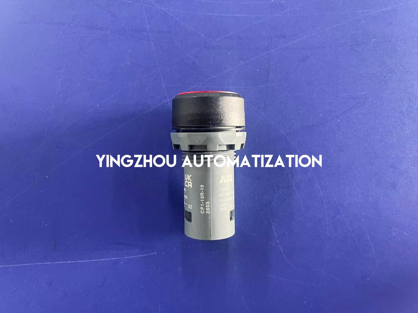 ABB CP1-13R-10 Compact Pushbutton - Illuminated, Red, 220V AC/DC, 1 NO, Momentary-vezhoo