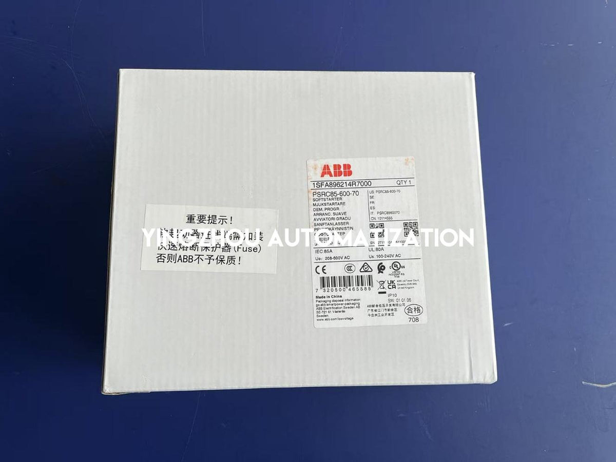 ABB PSRC Soft Starter | 85A 45kW (60HP) 600V | PSRC85-600-70 Compact Motor Control | Brand New Original-vezhoo