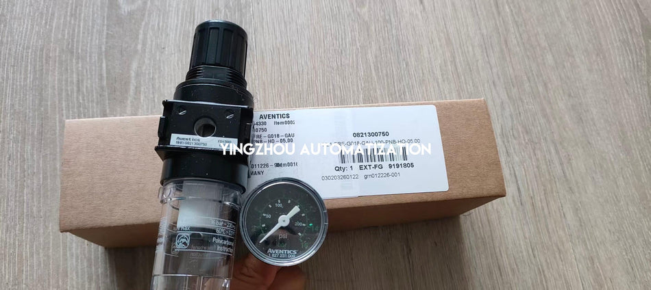 AVENTICS 0821300750 NL1-RGS Pressure Regulator - G1/4, 0.5-10 Bar, with Pressure Gauge-vezhoo