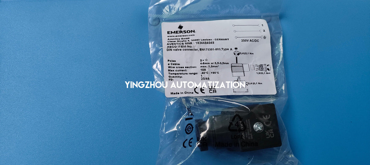 AVENTICS 1834484048 Valve Plug Connector - CON-VP Series, Form A, 2+E, IP67-vezhoo