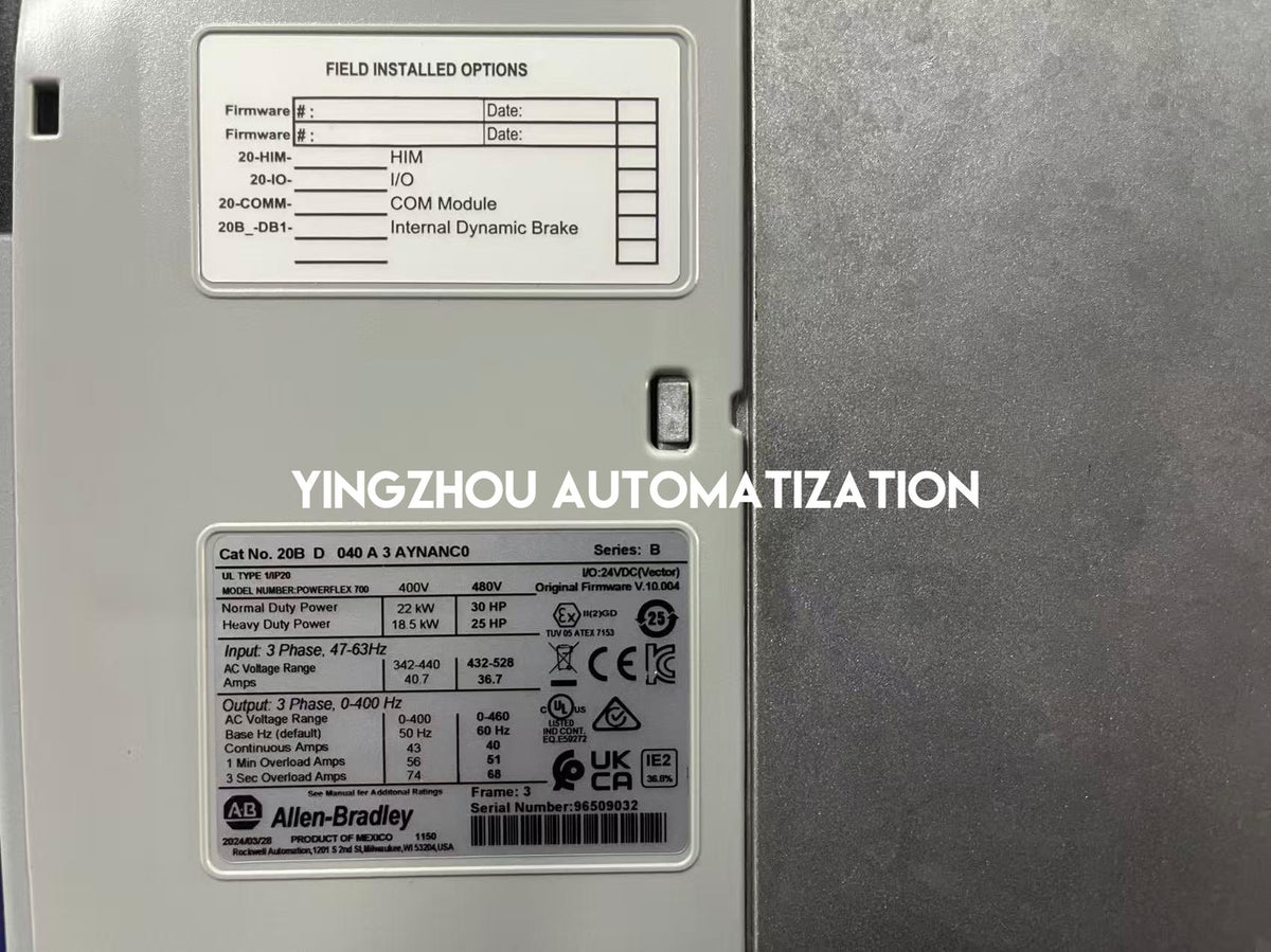 Allen-Bradley 20BD040A0AYNANC0 PowerFlex 700 AC Drive | 480V | 30HP | 40A | IP20 VFD-vezhoo
