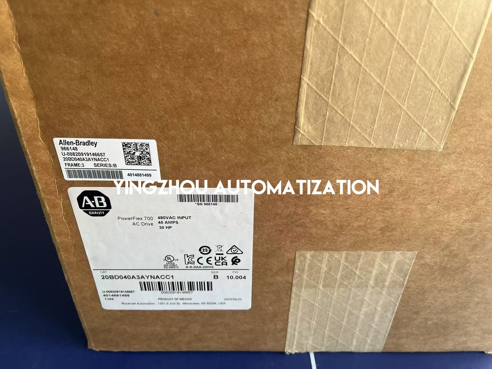 Allen-Bradley 20BD040A3AYNACC1 PowerFlex 700 VFD | 30 HP, 480V AC, ControlNet-vezhoo