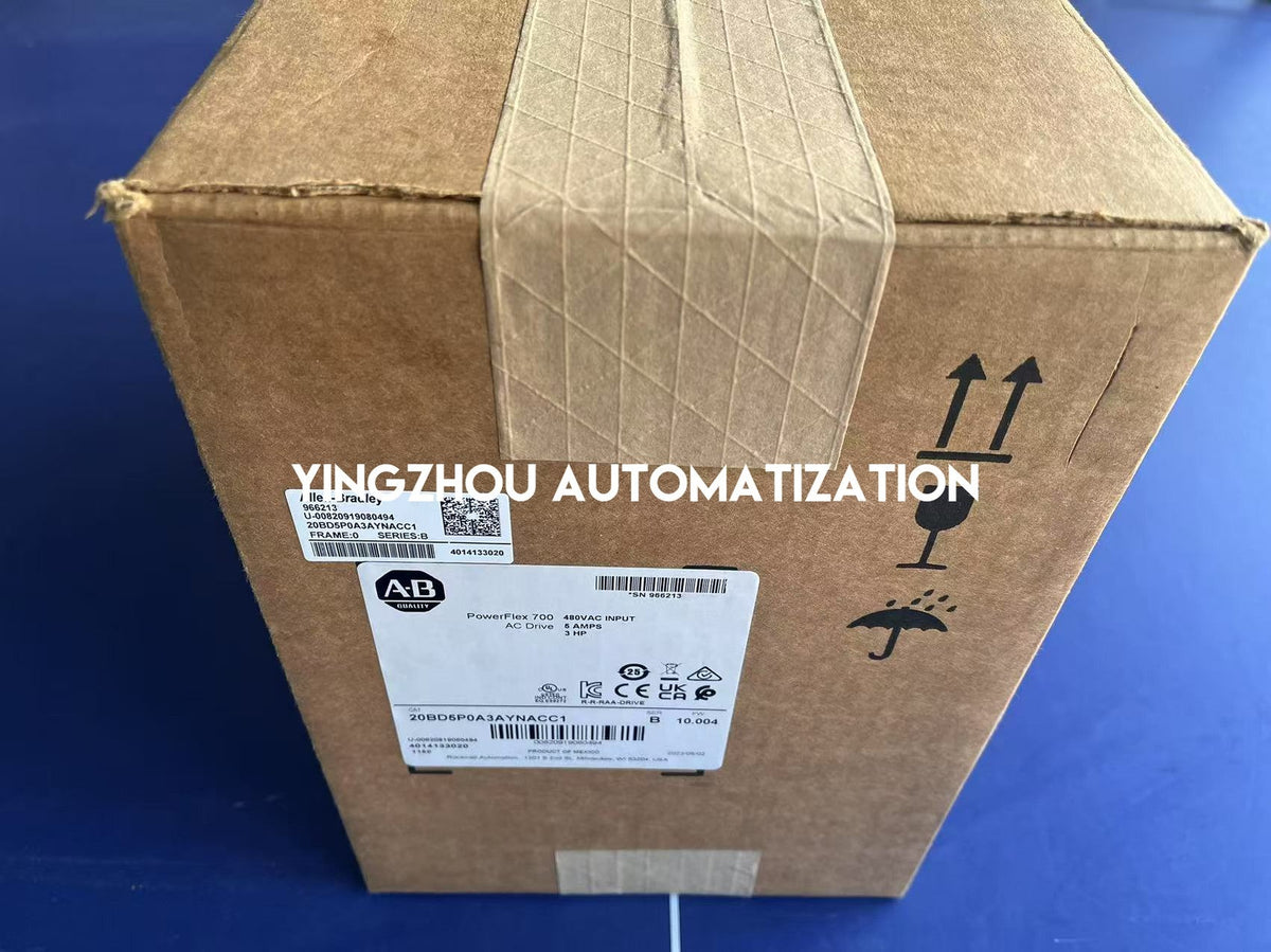 Allen-Bradley 20BD5P0A3AYNACC1 PowerFlex 700 VFD | 3.0 HP, 5.0A, 480V AC, IP20-vezhoo