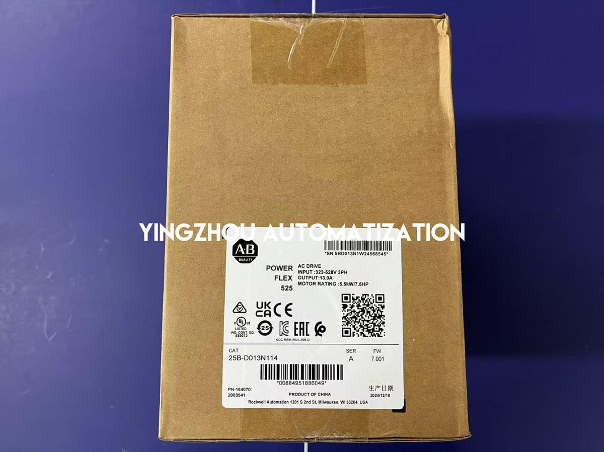 Allen-Bradley 25B-D013N114 PowerFlex 525 VFD | 7.5 HP, 5.5 kW, 480V AC 3-Phase, Filtered-vezhoo