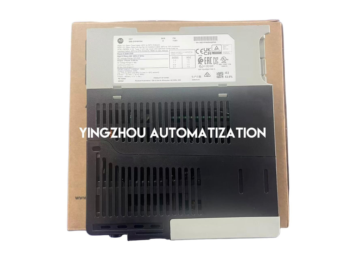 Allen-Bradley 25B-D1P4N104 PowerFlex 525 VFD - 0.4kW (0.5HP) 480V 3-Phase | High-Performance Compact Drive-vezhoo