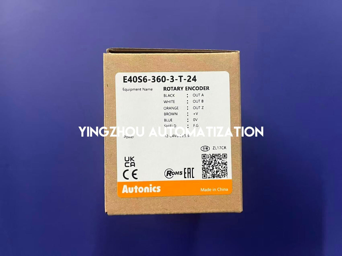 Autonics E40S6-360-3-T-24 Rotary Encoder - 360 PPR, 12-24VDC, 6mm Shaft, Totem Pole-vezhoo