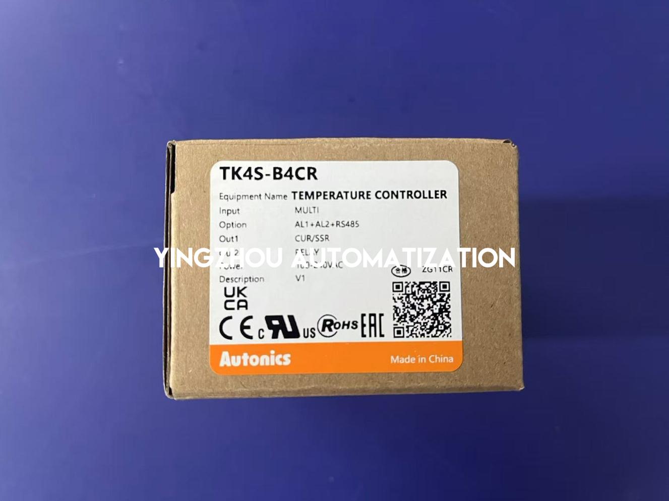 Autonics TK4S-B4CR High-Accuracy PID Temperature Controller - RS485, 1/16 DIN, 100-240VAC-vezhoo