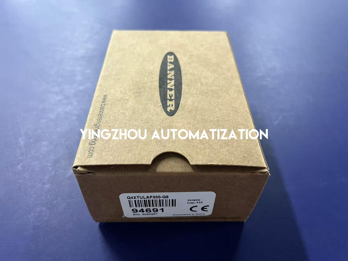 Banner Q4XTULAF300-Q8 Rugged Laser Distance Sensor - 300mm Range, M12 Connector-vezhoo