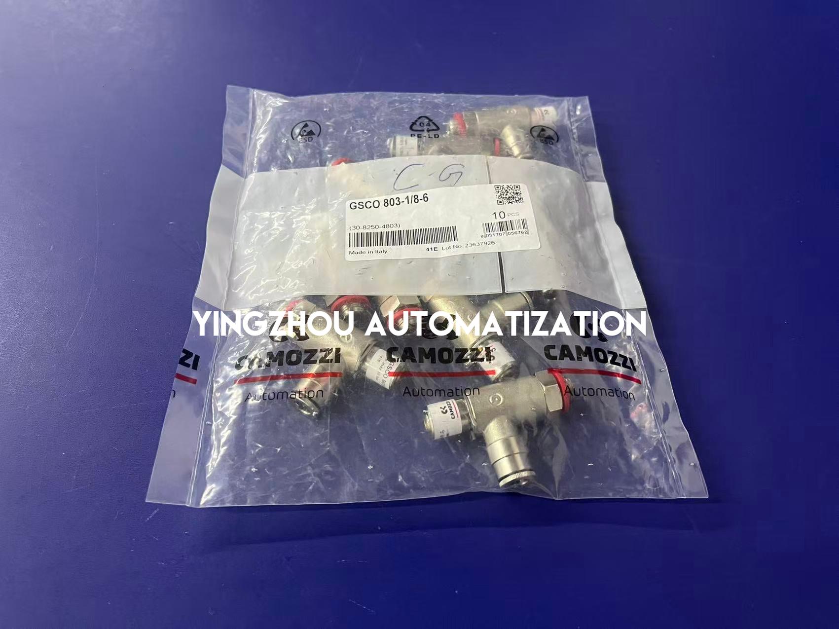 Camozzi GSCO 803-118-6 Flow Control Valve - G1/8 Thread, 6mm Push-in Fitting-vezhoo