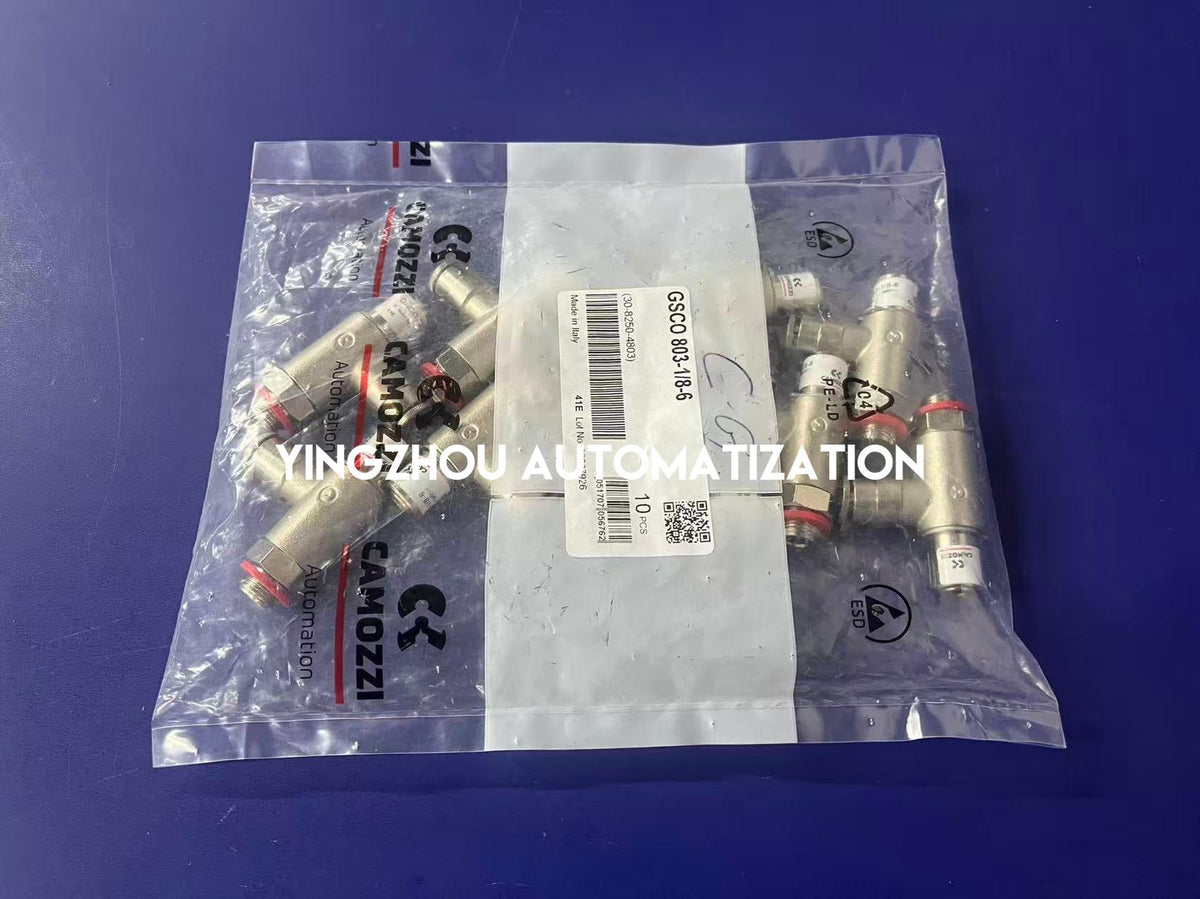 Camozzi GSCO 803-118-6 Flow Control Valve - G1/8 Thread, 6mm Push-in Fitting-vezhoo