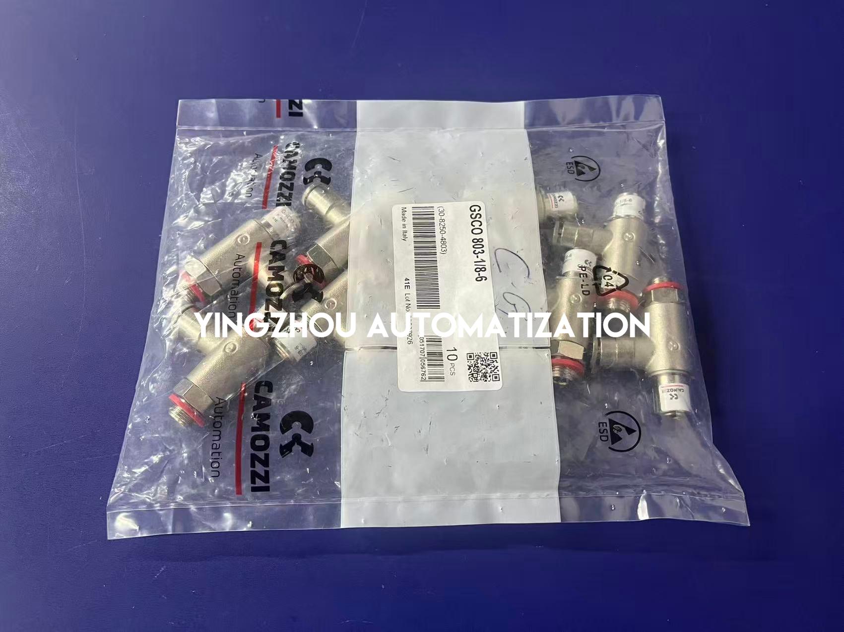 Camozzi GSCO 803-118-6 Flow Control Valve - G1/8 Thread, 6mm Push-in Fitting-vezhoo