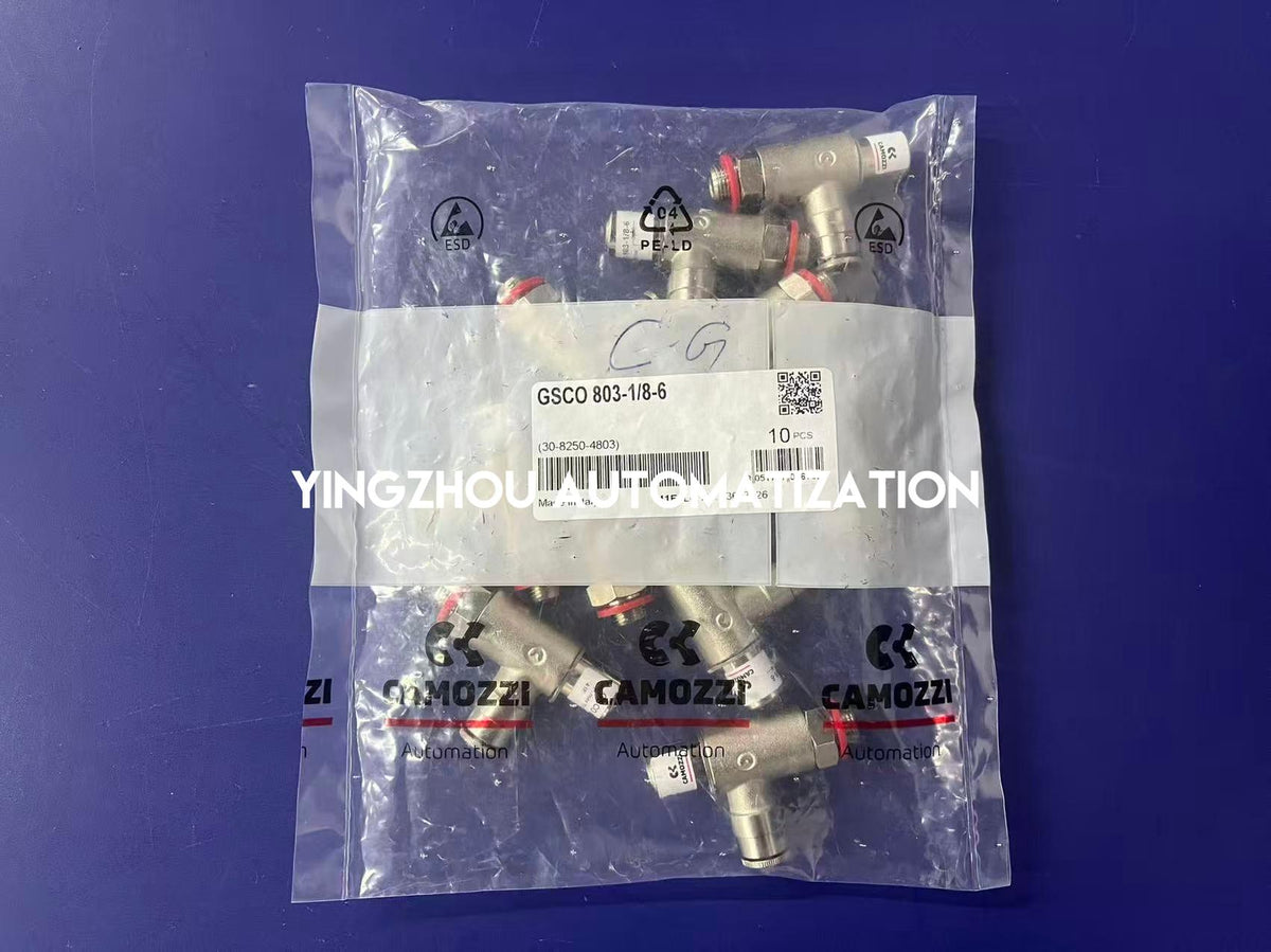 Camozzi GSCO 803-118-6 Flow Control Valve - G1/8 Thread, 6mm Push-in Fitting-vezhoo