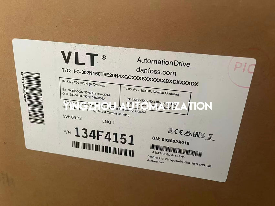 Danfoss VLT AutomationDrive FC 302 | 160kW (215HP) 3-Phase 380-500V | 134F4151 Heavy-Duty VFD | FC-302N160 Model | Brand New Original-vezhoo