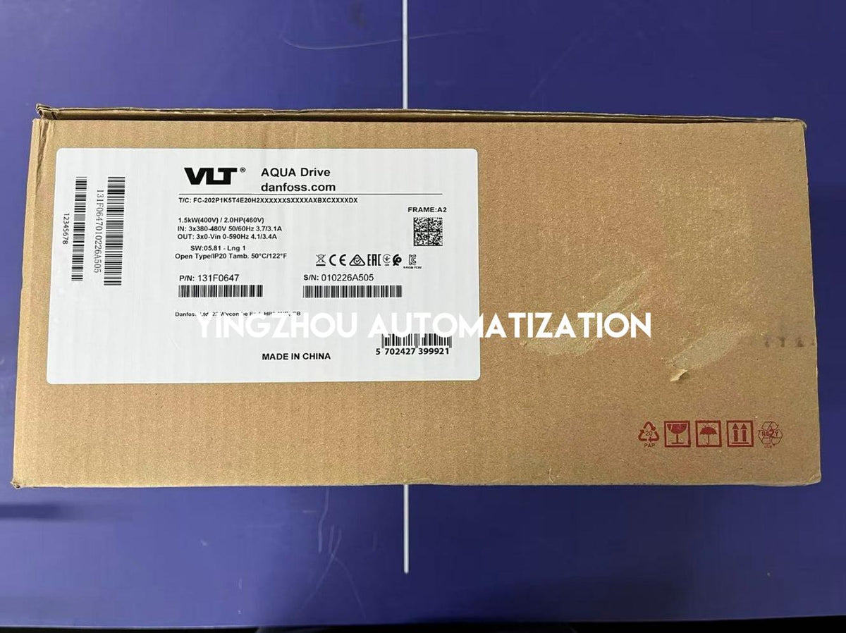 Danfoss VLT AQUA Drive FC 202 | 1.5kW (2.0HP) 3-Phase 380-480V | 131F0647 Water & HVAC VFD | FC-202P1K5 Model | Brand New Original-vezhoo
