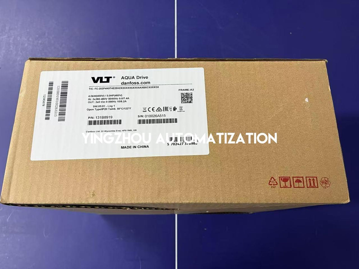 Danfoss VLT AQUA Drive FC 202 | 4.0kW (5.5HP) 3-Phase 380-480V | 131B8919 Pump & Fan VFD | FC-202P4K0 Model | Brand New Original-vezhoo