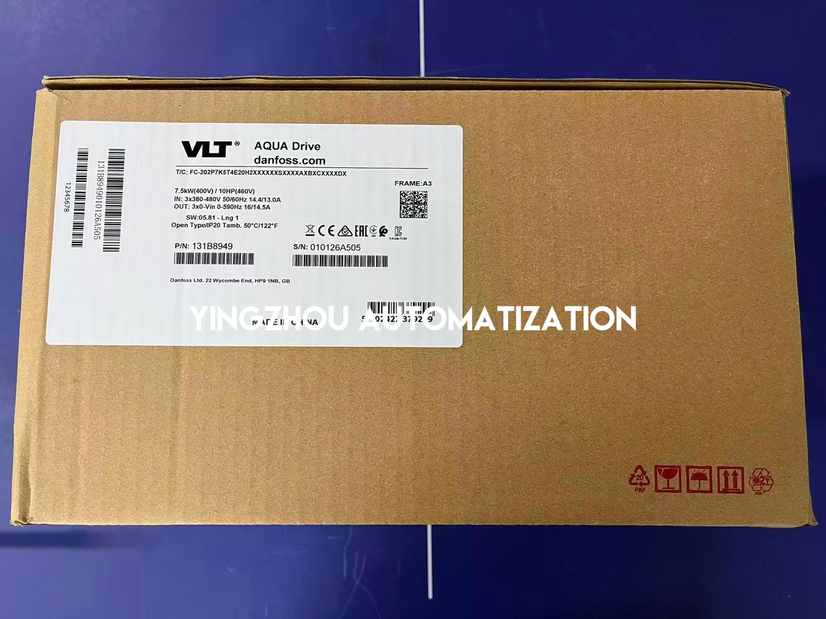 Danfoss VLT AQUA Drive FC 202 | 7.5kW (10HP) 3-Phase 380-480V | 131B8949 Water Application VFD | FC-202P7K5 Model | Brand New Original-vezhoo