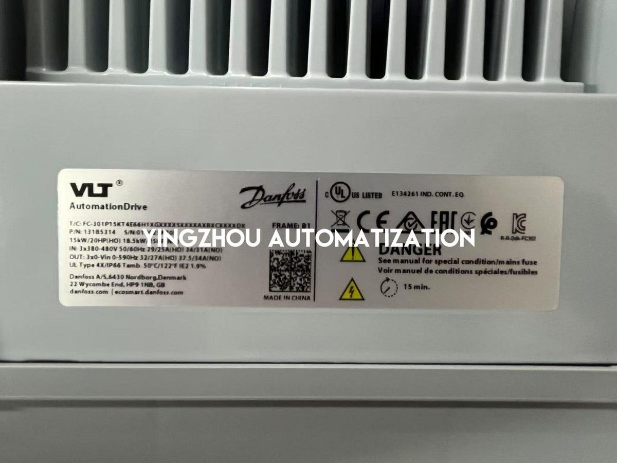 Danfoss VLT AutomationDrive FC 301 | 15kW (20HP) 3-Phase 380-480V | 131B5314 IP66/NEMA 4X VFD | FC-301P15K Model | Brand New Original-vezhoo