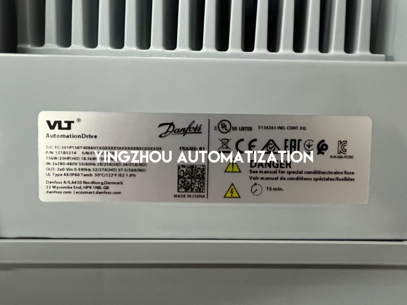 Danfoss VLT AutomationDrive FC 301 | 15kW (20HP) 3-Phase 380-480V | 131B5314 IP66/NEMA 4X VFD | FC-301P15K Model | Brand New Original-vezhoo