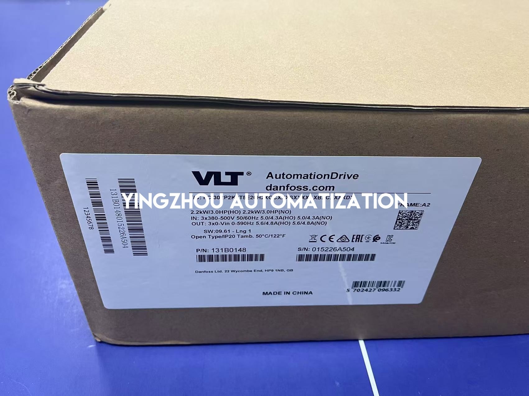 Danfoss VLT AutomationDrive FC 302 | 2.2kW (3HP) 3-Phase 380-500V | 131B0148 High-End VFD | FC-302P2K2 Model | Brand New Original-vezhoo