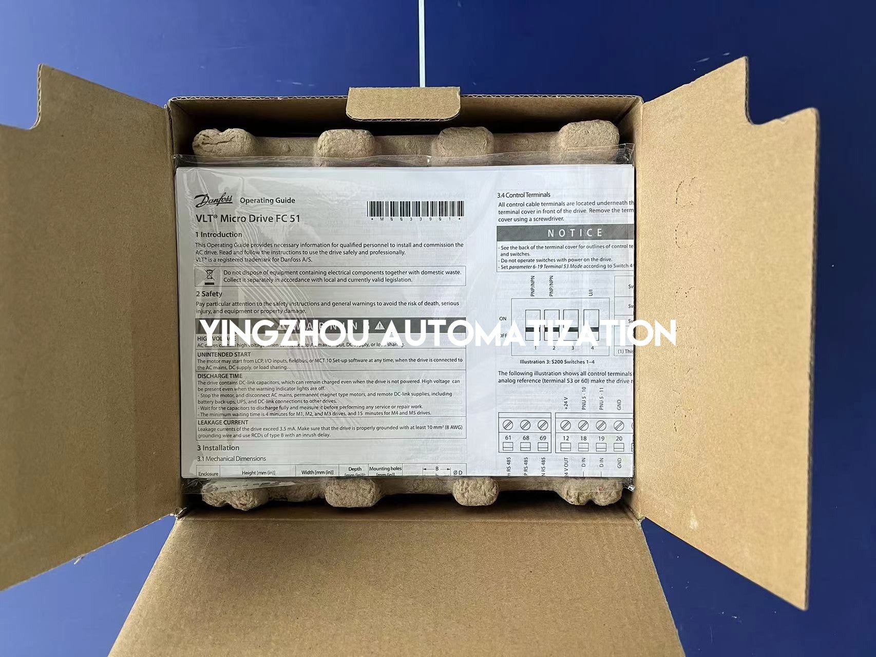 Danfoss VLT Micro Drive FC 51 | 1.5kW (2HP) 3-Phase 380-480V | 132F0020 Compact VFD | FC-051P1K5 Model | Brand New Original-vezhoo