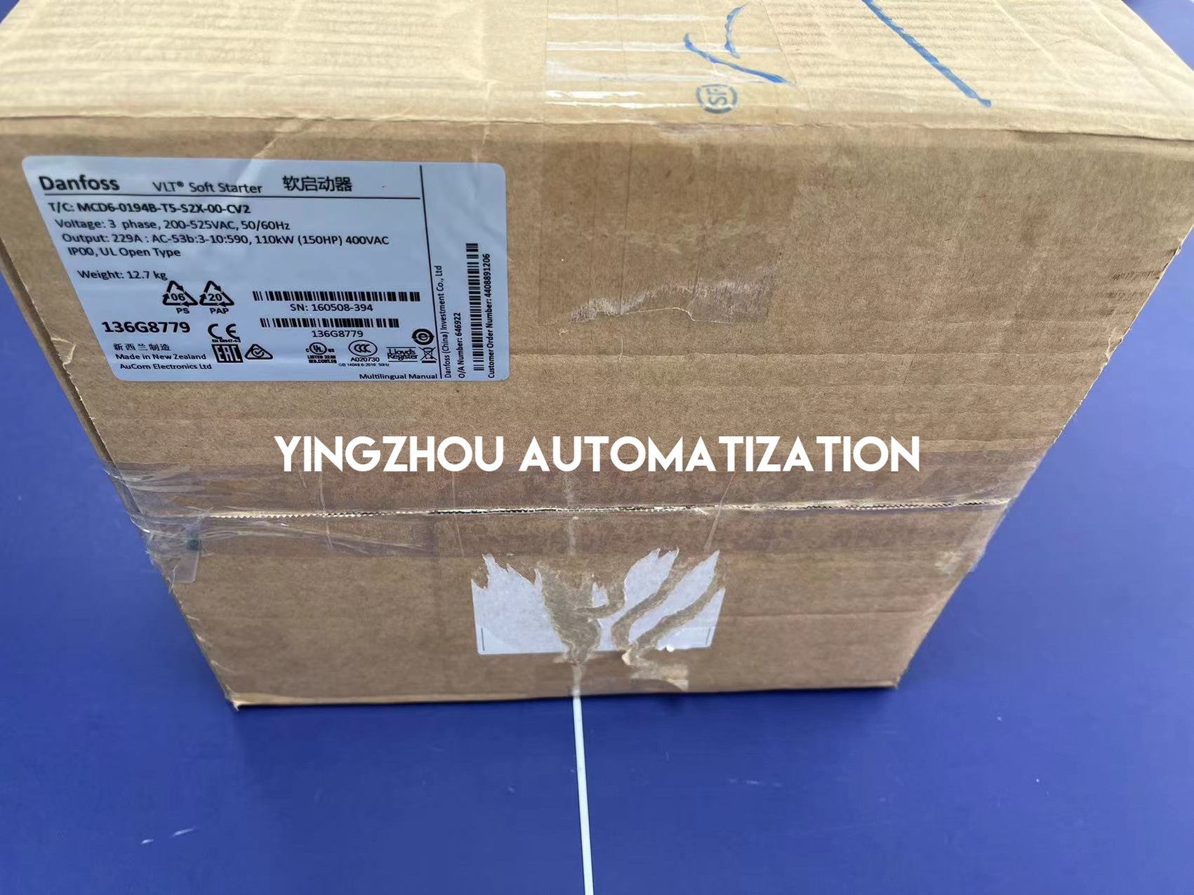Danfoss VLT Soft Starter MCD 600 | 194A (3-Phase 200-525V) | 136G8779 High-Performance | MCD60194B Model | Built-in Bypass | Brand New Original-vezhoo