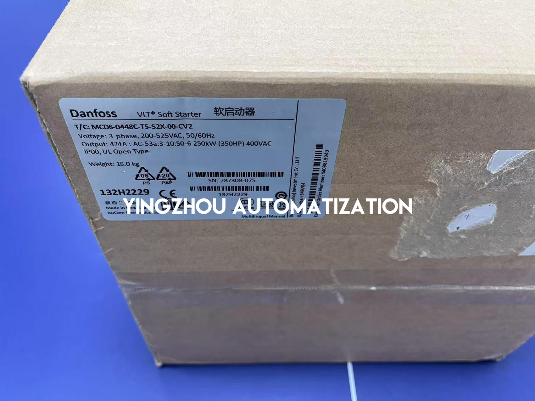 Danfoss VLT Soft Starter MCD 600 | 448A (3-Phase 200-525V) | 132H2229 High-Performance | MCD60448C Model | Built-in Bypass | Brand New Original-vezhoo