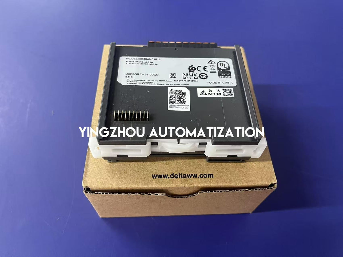 Delta AS Series AS08AN01R-A Digital Output Module - 8-Point Relay, 2A/Point, 250V AC/30V DC-vezhoo