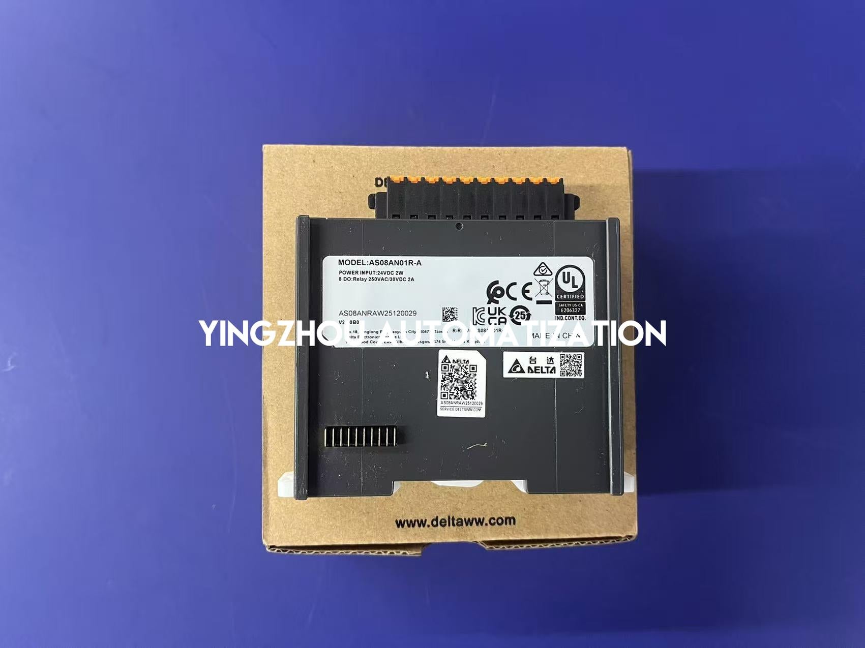 Delta AS Series AS08AN01R-A Digital Output Module - 8-Point Relay, 2A/Point, 250V AC/30V DC-vezhoo
