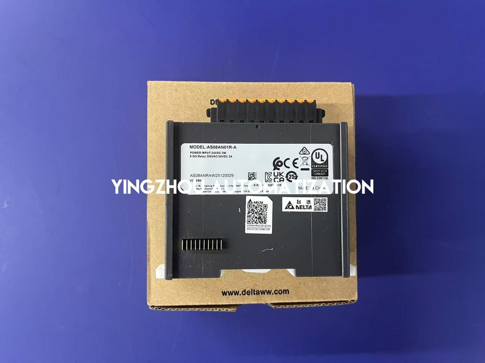 Delta AS Series AS08AN01R-A Digital Output Module - 8-Point Relay, 2A/Point, 250V AC/30V DC-vezhoo