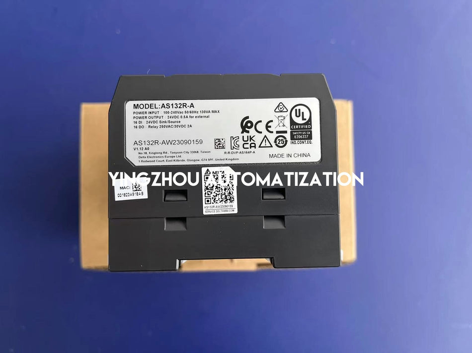 Delta AS Series AS132R-A PLC CPU - 32-Point (16DI/16DO Relay) High-Performance Controller-vezhoo