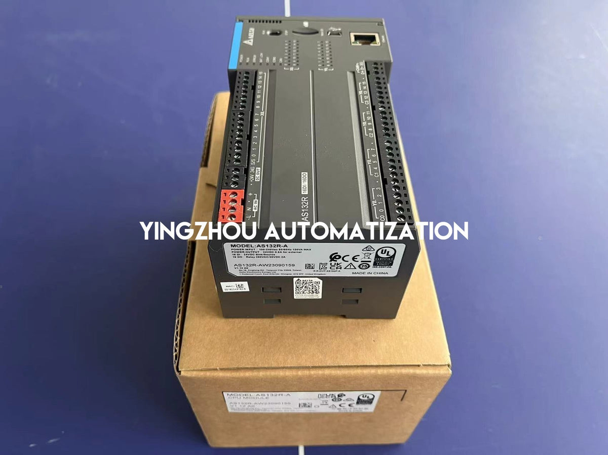Delta AS Series AS132R-A PLC CPU - 32-Point (16DI/16DO Relay) High-Performance Controller-vezhoo