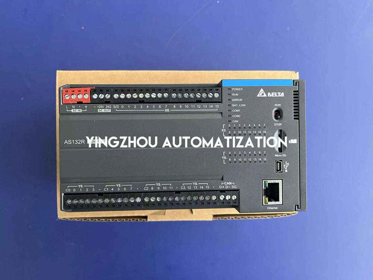 Delta AS Series AS132R-A PLC CPU - 32-Point (16DI/16DO Relay) High-Performance Controller-vezhoo