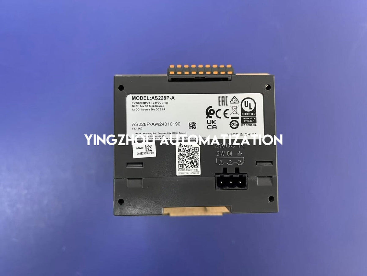 Delta AS228P-A AS Series Standard CPU PLC | 28 I/O Points | 16DI 12DO Transistor | Built-in Ethernet | Brand New Original Genuine-vezhoo