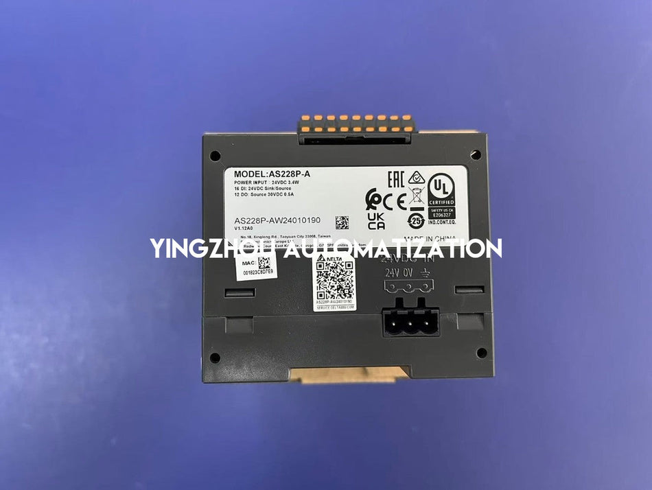 Delta AS228P-A AS Series Standard CPU PLC | 28 I/O Points | 16DI 12DO Transistor | Built-in Ethernet | Brand New Original Genuine-vezhoo