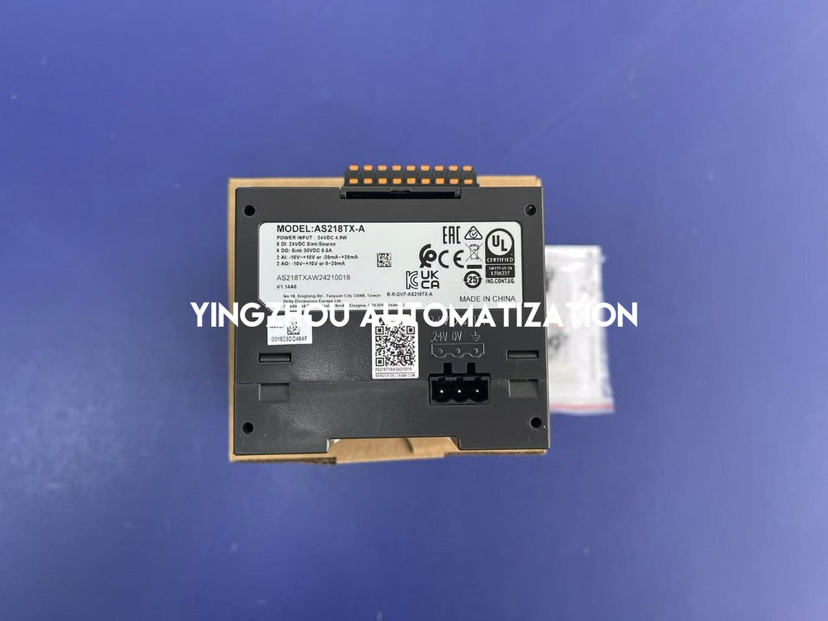 Delta AS218TX-A AS200 Series PLC CPU - 8DI / 6DO / 2AI / 2AO, Ethernet, CANopen, 24VDC-vezhoo