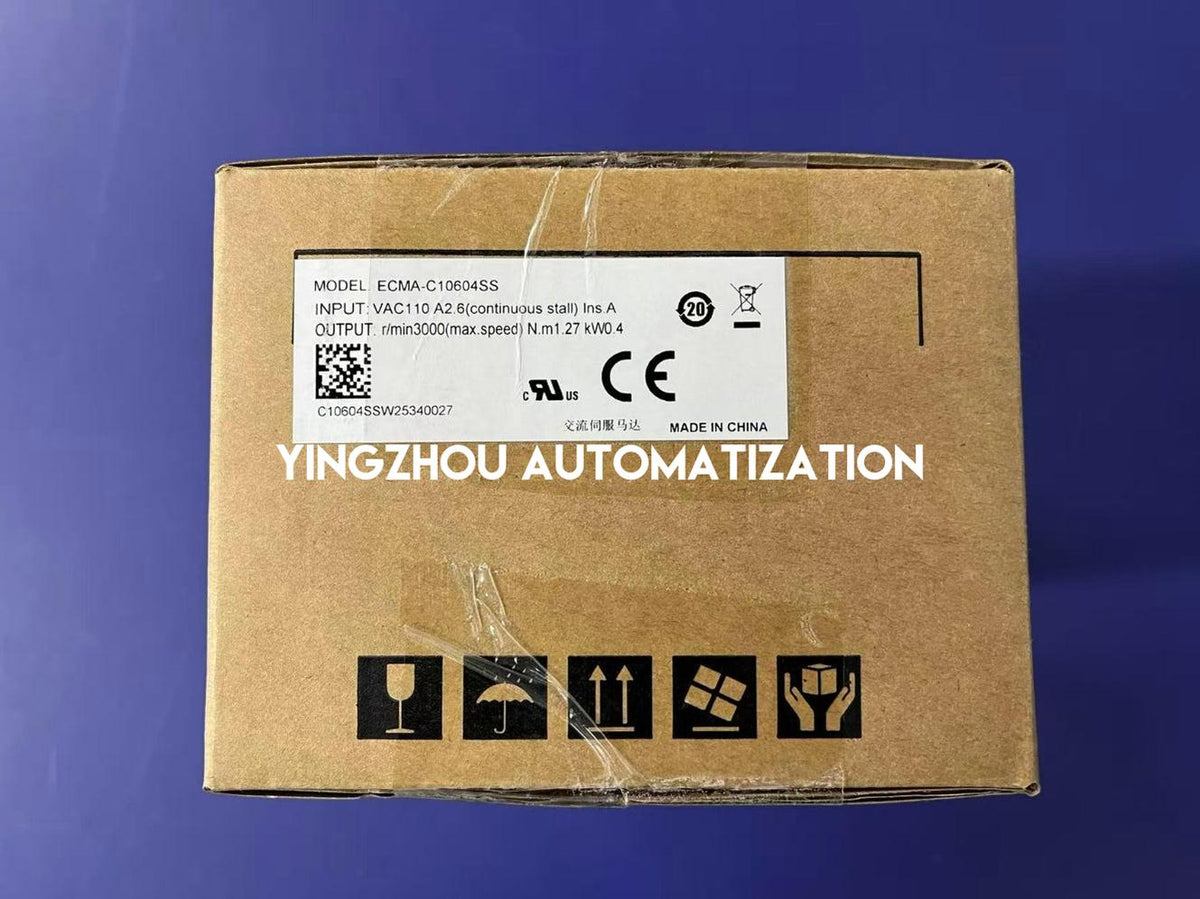 Delta ASDA-A2 ECMA-C10604SS AC Servo Motor - 400W, 220V, 3000 RPM, with Brake & Oil Seal-vezhoo