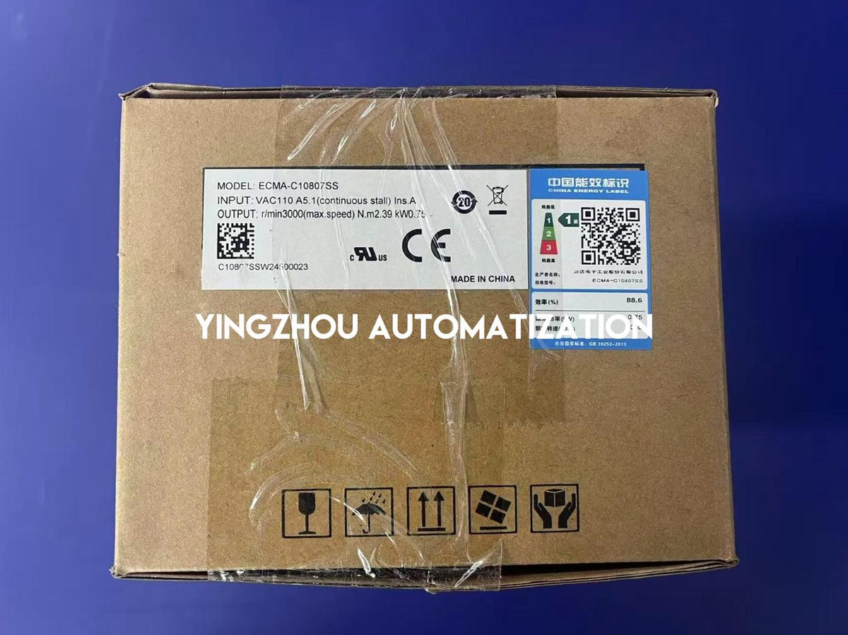 Delta ASDA-A2 ECMA-C10807SS AC Servo Motor - 750W, 3000 RPM, with Brake & Oil Seal-vezhoo