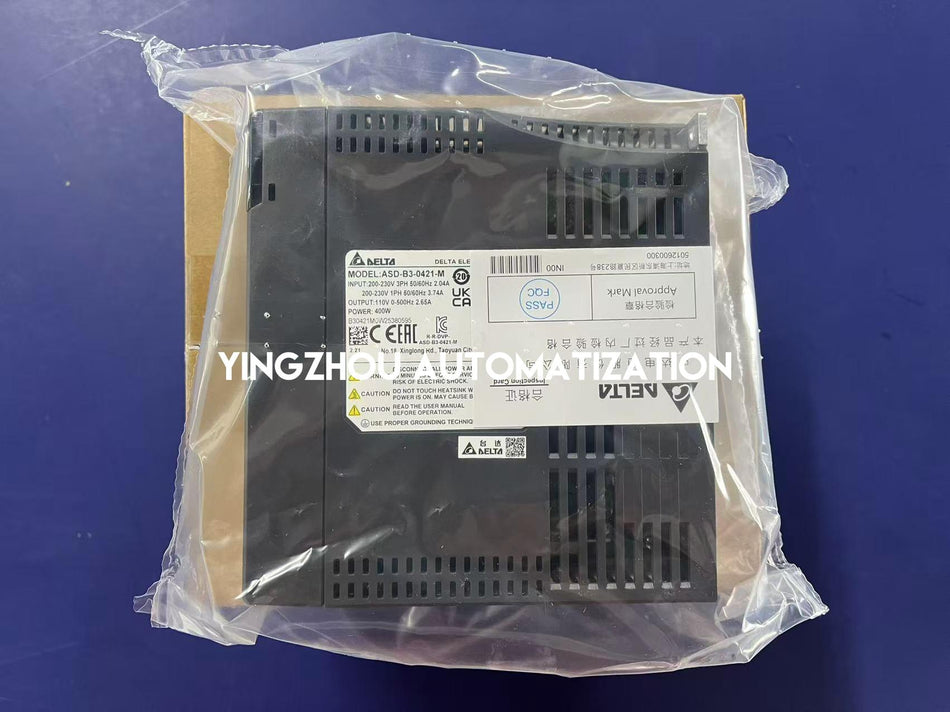 Delta ASD-B3-0421-M | ASDA-B3 Servo Drive | 400W 220V Single/3-Phase | Pulse & Analog Input with Modbus | High-Performance Motion Control | Brand New Original-vezhoo