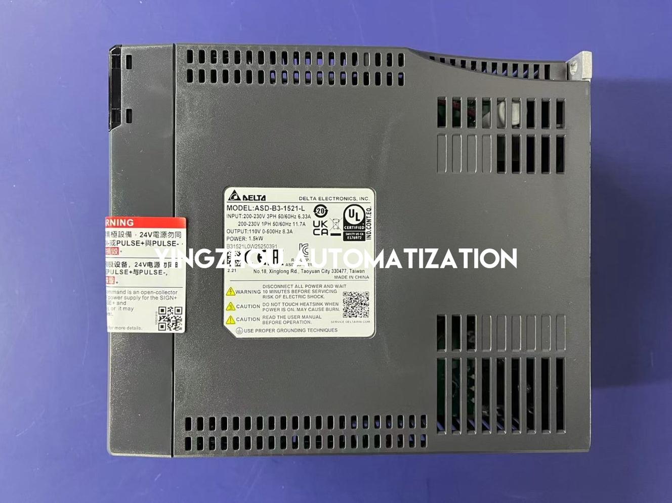 Delta ASD-B3-1521-L | ASDA-B3 Servo Drive | 1.5kW 220V Single/3-Phase | High-Flexibility Pulse & Analog Input | High-Performance Motion Control | Brand New Original-vezhoo
