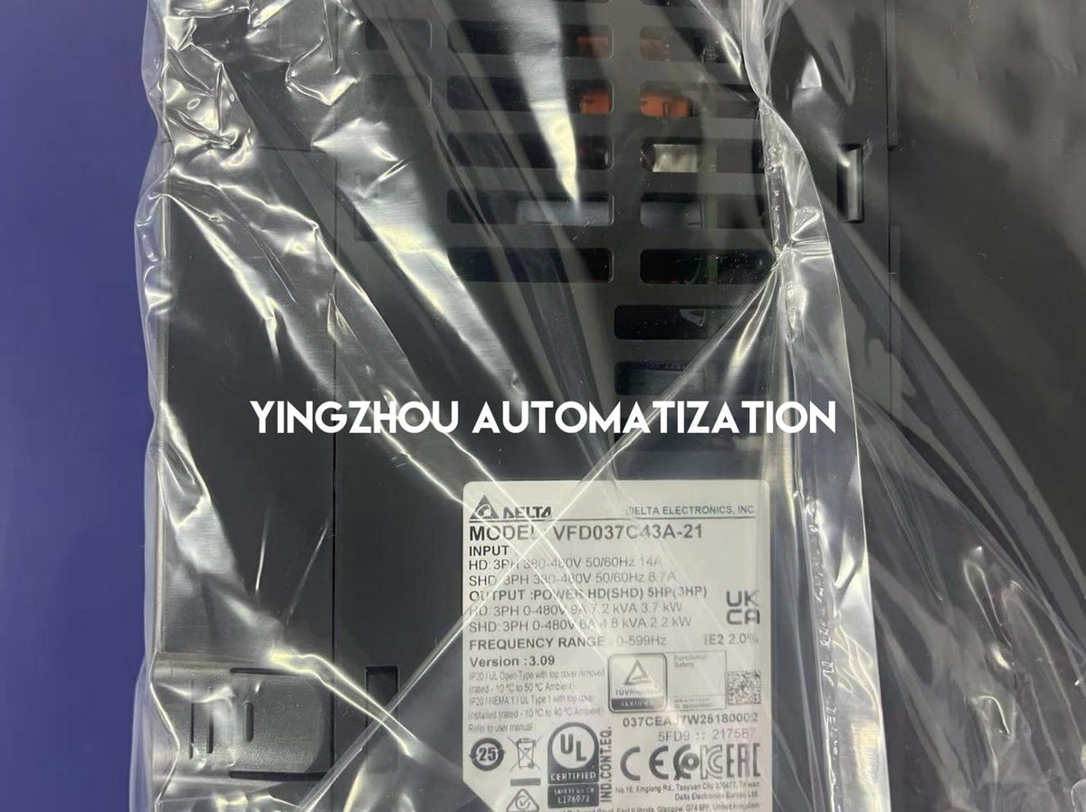 Delta C2000 Plus VFD037C43A-21 VFD - 3.7kW (5HP), 460V 3-Phase, High-Performance Vector Control-vezhoo