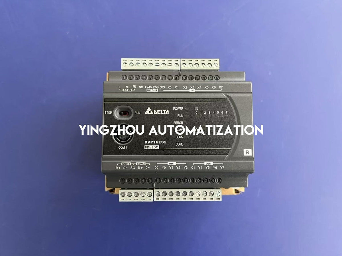 Delta DVP-ES2 Series DVP16ES200R PLC - 16-Point CPU, 100-240VAC, Relay Output-vezhoo