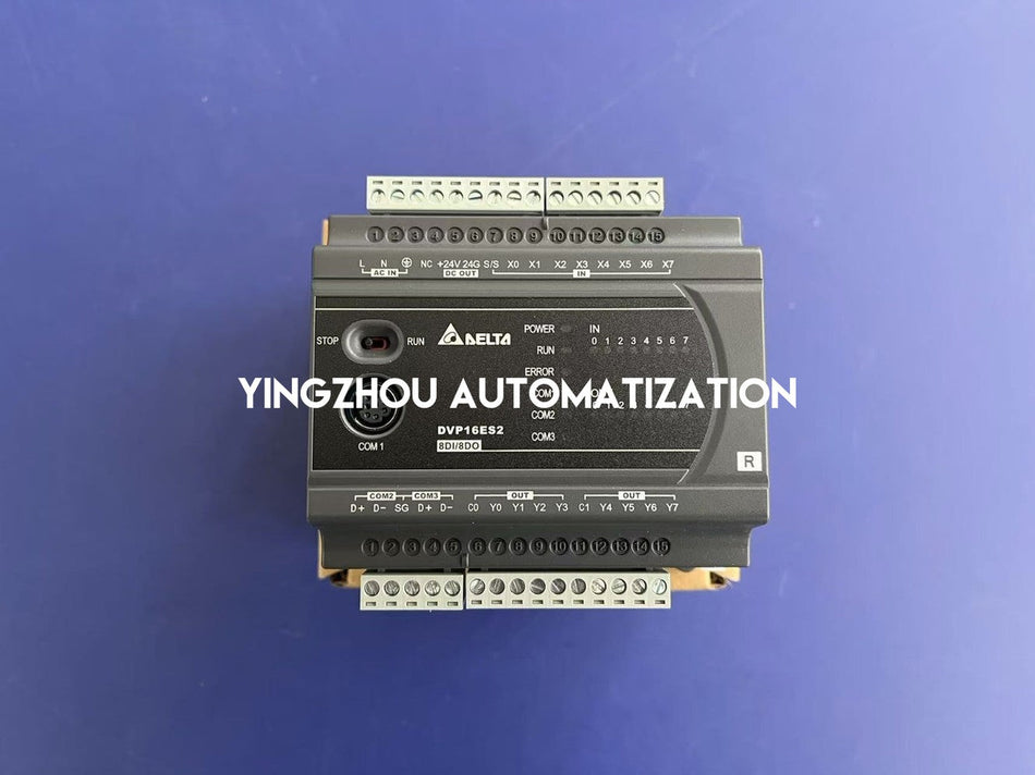 Delta DVP-ES2 Series DVP16ES200R PLC - 16-Point CPU, 100-240VAC, Relay Output-vezhoo
