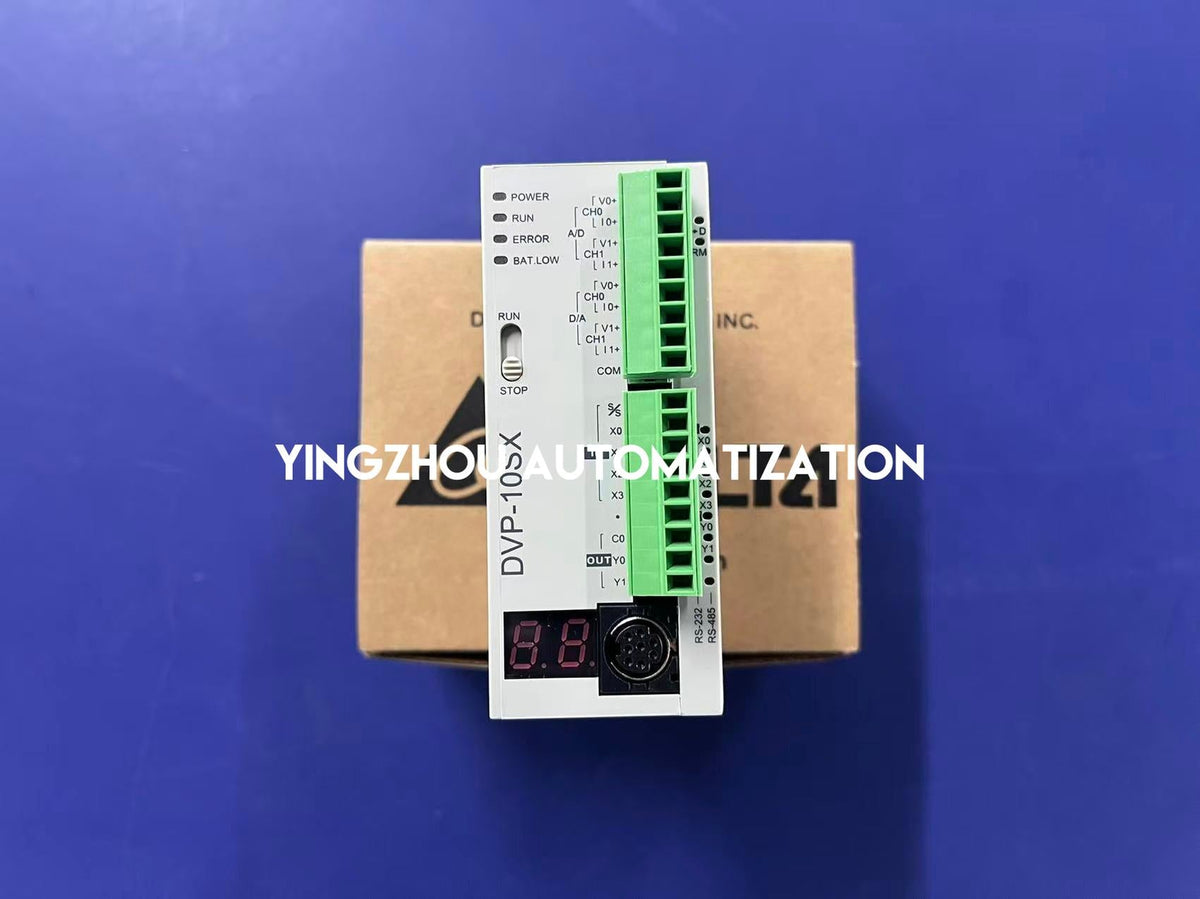 Delta DVP-S Series DVP10SX11R PLC - 10-Point CPU, 4DI/2DO Relay, 2AI/2AO Analog, 24V DC-vezhoo