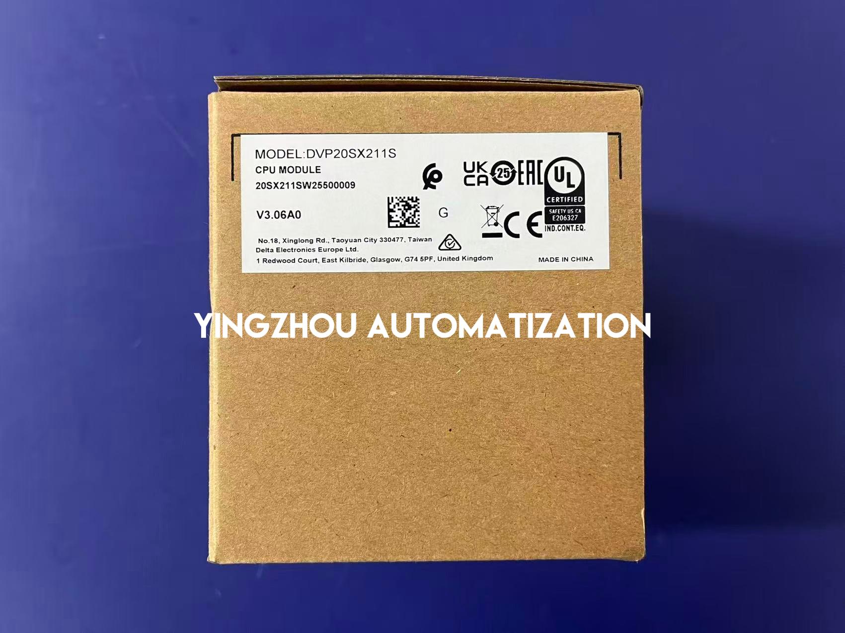 Delta DVP-S Series DVP20SX211S PLC - 20-Point CPU, 8DI/6DO, 4AI/2AO, 24V DC, PNP Transistor-vezhoo