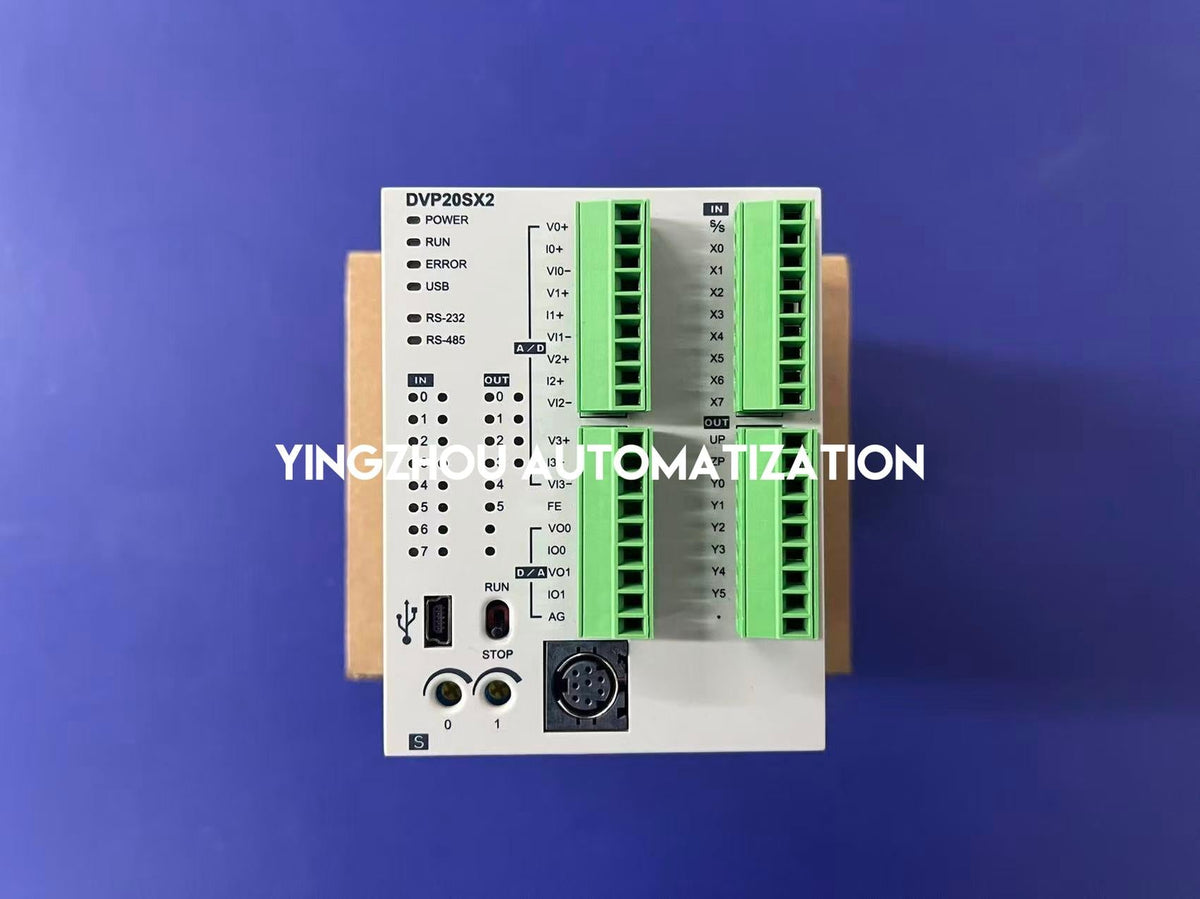 Delta DVP-S Series DVP20SX211S PLC - 20-Point CPU, 8DI/6DO, 4AI/2AO, 24V DC, PNP Transistor-vezhoo
