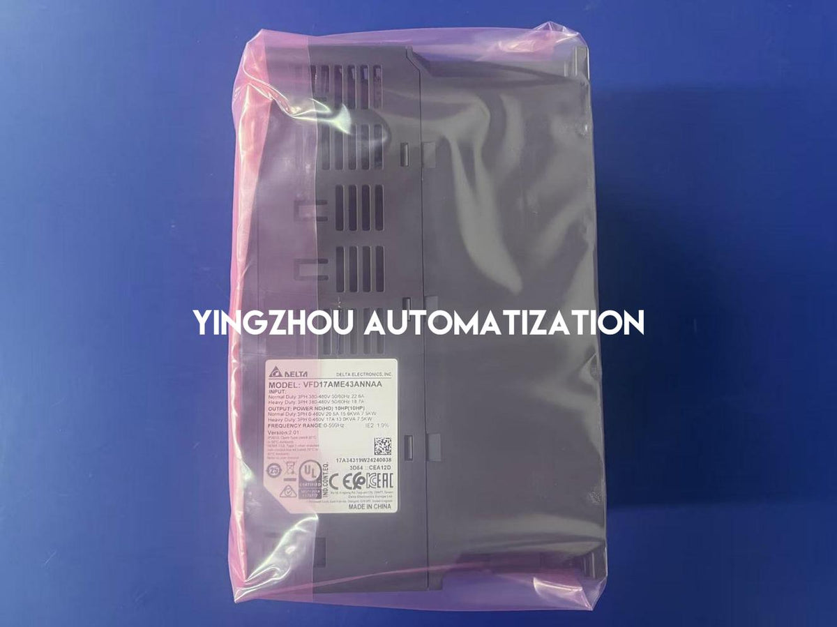Delta ME300 Series 7.5kW VFD VFD17AME43ANNAA - 3-Phase 460V, 17A, High-Speed Control-vezhoo