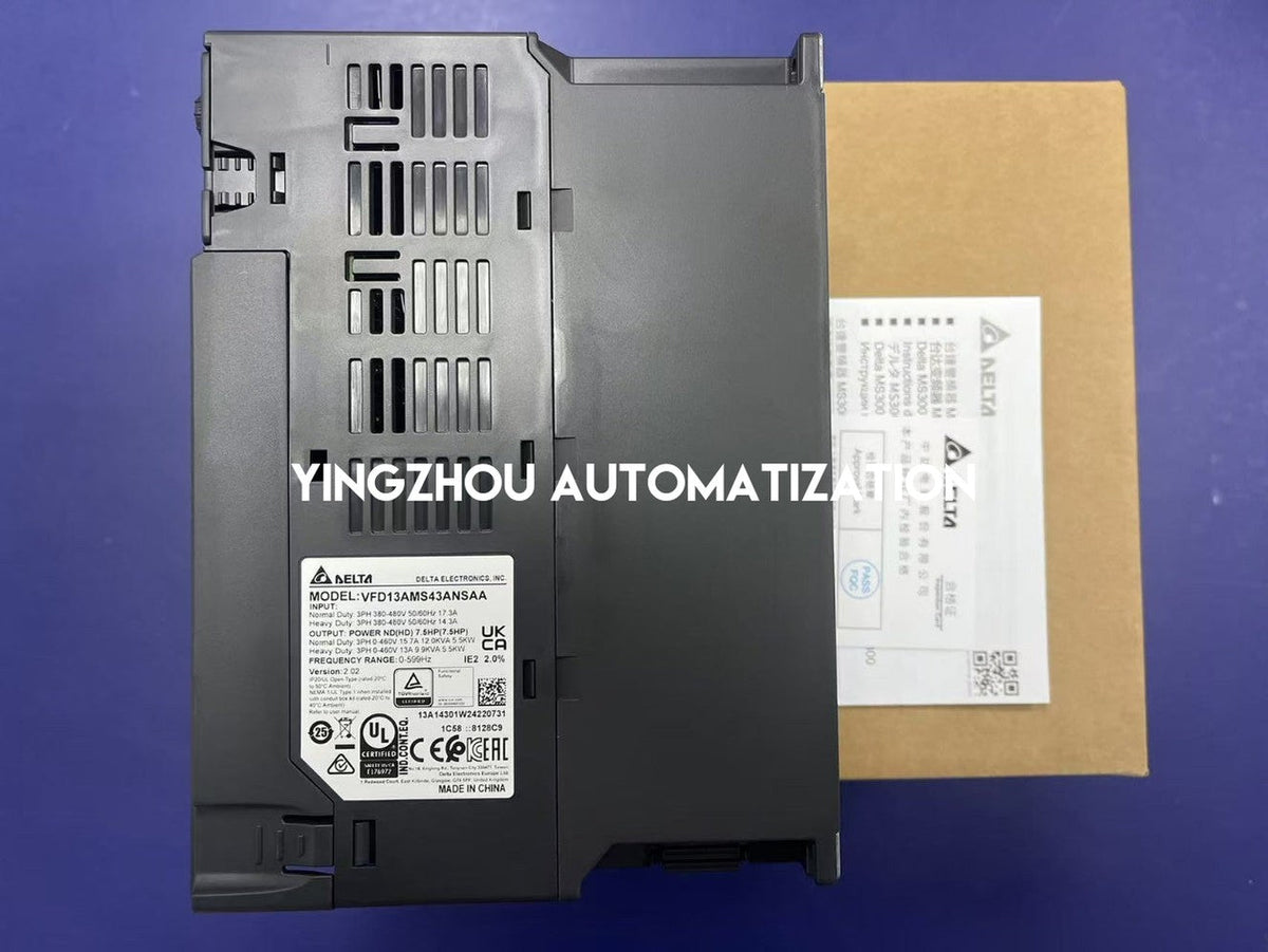 Delta MS300 Series Compact Variable Frequency Drive | 5.5kW 7.5HP | 460V 3-Phase | 13A | VFD13AMS43ANSAA | Brand New Original-vezhoo