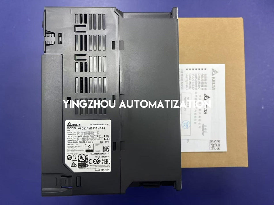 Delta MS300 Series Compact Variable Frequency Drive | 5.5kW 7.5HP | 460V 3-Phase | 13A | VFD13AMS43ANSAA | Brand New Original-vezhoo